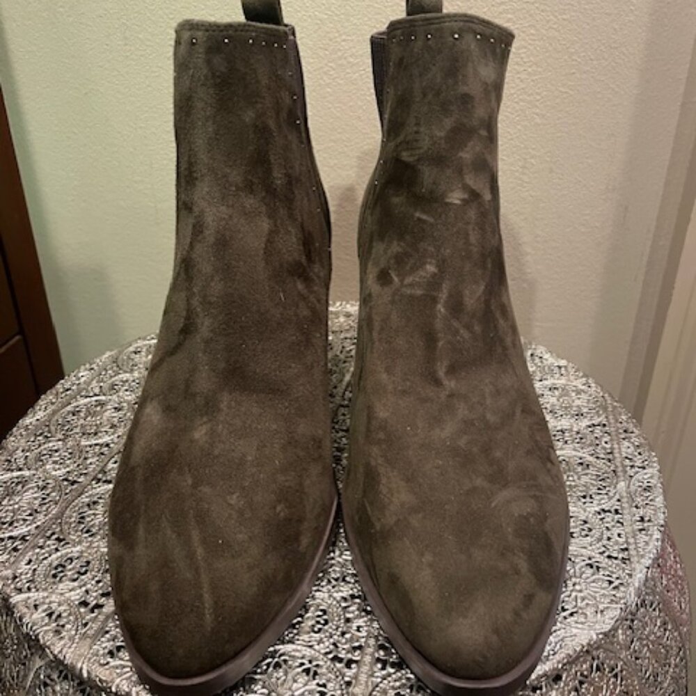 Nine West NWOB Green Suede Booties 9M - Picture 3 of 5